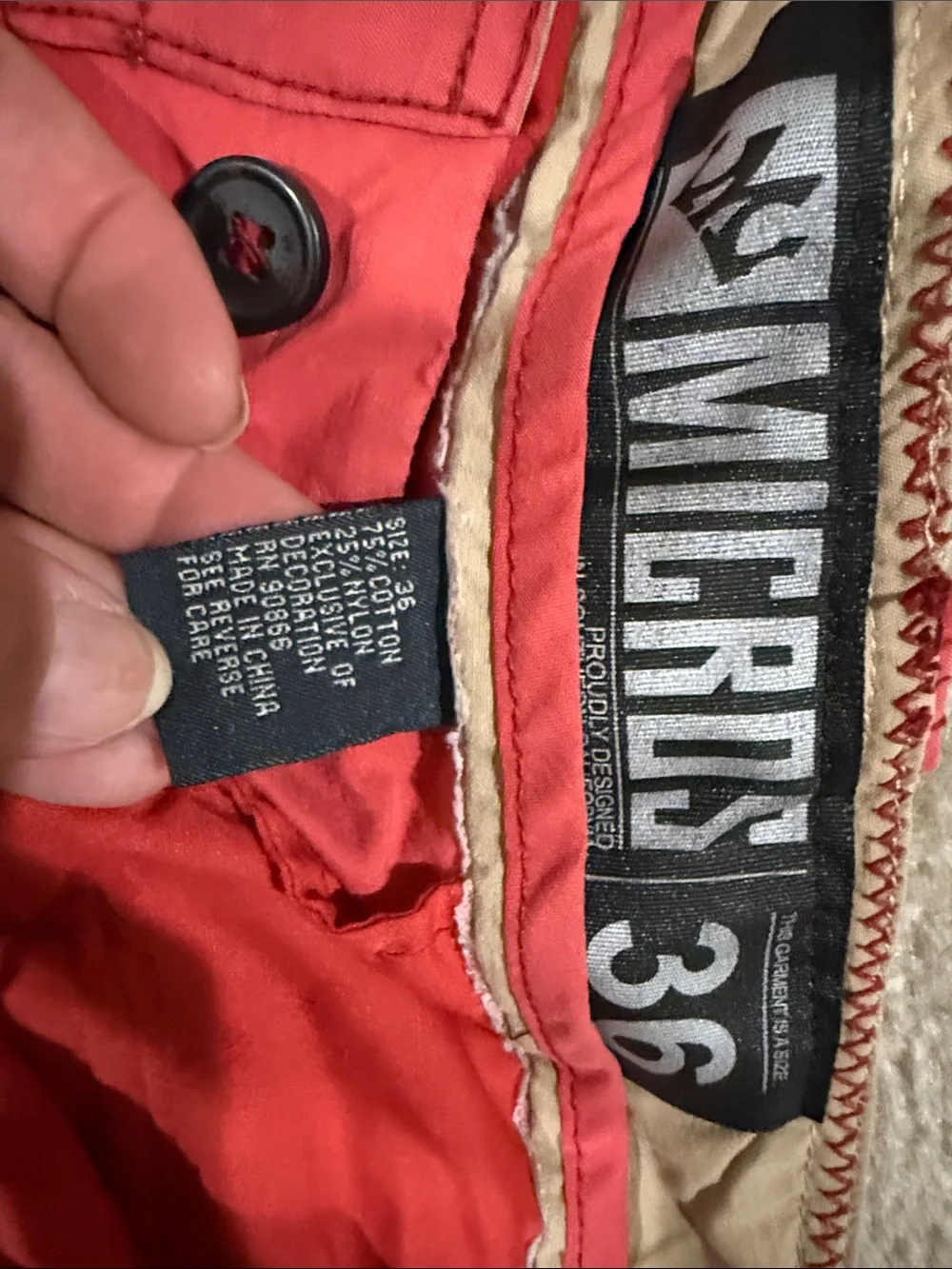 Micros Red Men's Cargo Shorts
